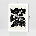 Plakat bez ramy 21x30 - Ruchome szkicowe odbicia - czarno biała grafika, roślinność