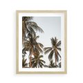 Plakat w ramie 40x50 - Palmy - tęsknota za Hawajami - palmy, Hawaje - rama drewno