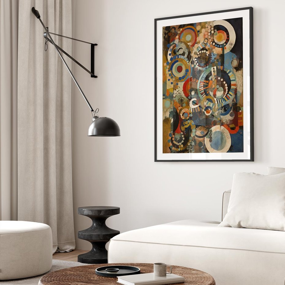 Plakat bez ramy 21x30 - Podróżne Wizje Aberracji - abstrakcyjny obraz, mnogość kolorów