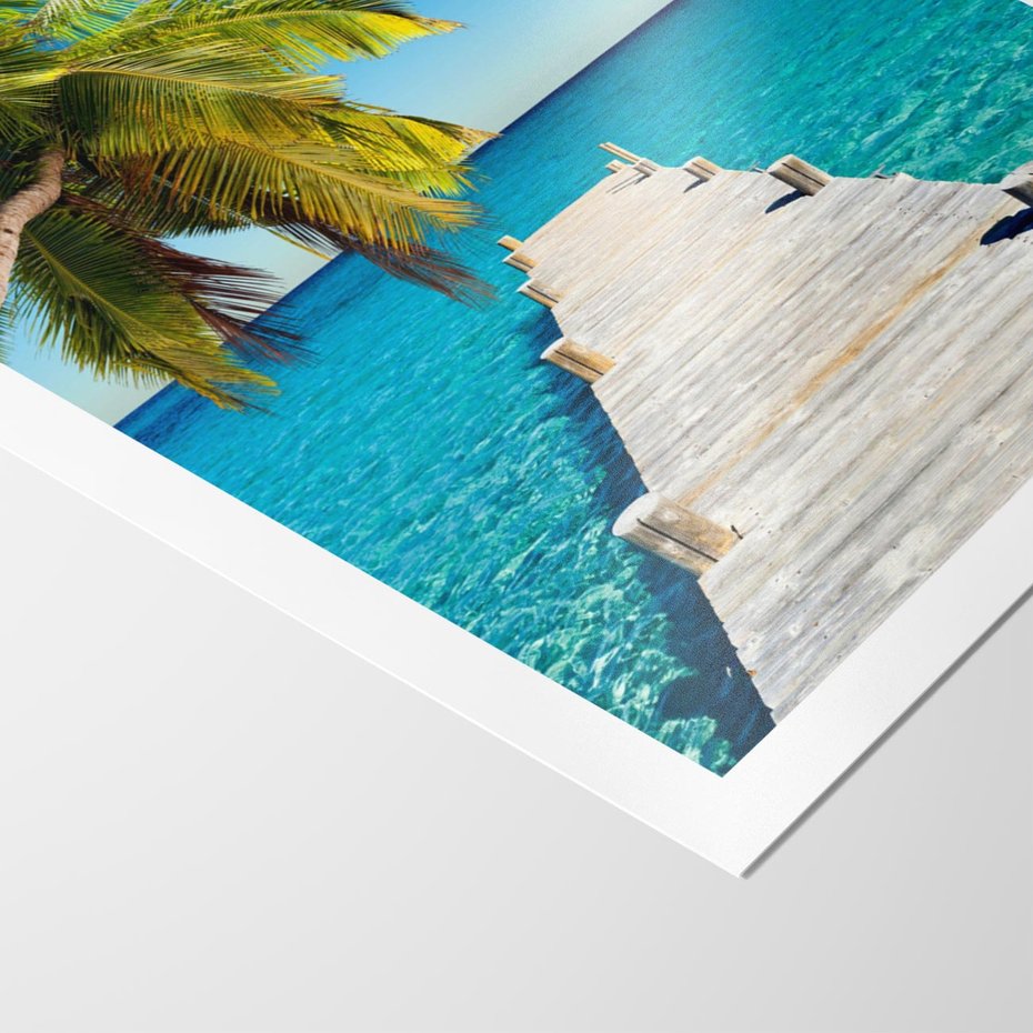 Plakat bez ramy 40x50 - Hawajskie Palmy - palma, morze