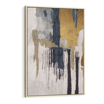 Obraz w ramie 80x120 - Odyseja w świetle i cieniu - abstrakcja, porysowana ściana - rama drewno