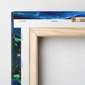 Obraz na płótnie 60x60 - Kosmiczna podróż: piękno Ziemi - kosmos, ziemia