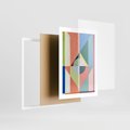 Plakat w ramie 30x40 - Księga Kolorowych Wizji - różne geometryczne formy, koła - rama biała