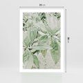 Plakat bez ramy 21x30 - Jasnozielone Liście w Kompozycji - liście, jasna zieleń