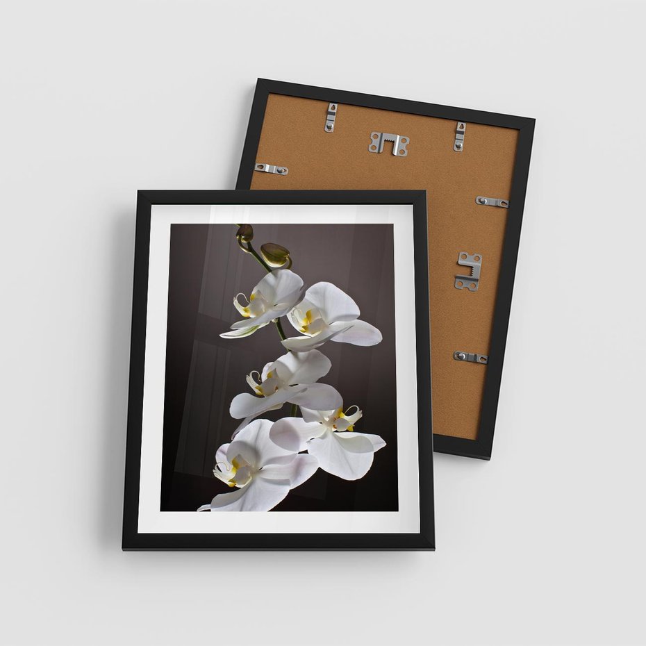 Plakat w ramie 40x50 - SPA: harmonia z kwiatami - spa, kwiaty - rama czarna