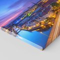 Obraz na płótnie 80x80 - Miasto nocą - tajemnicza atmosfera - Miasto, noc