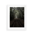 Plakat w ramie 30x40 - Urok Drogi - las, droga - rama biała