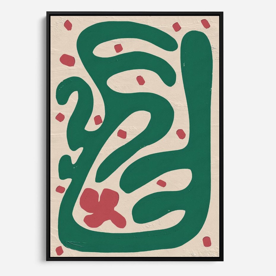 Obraz w ramie 70x100 - Boho Widoki - abstrakcyjny obraz, plakat - rama czarna