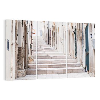 Obraz na płótnie 120x80 - Urokliwa uliczka w perspektywie - uliczka, perspektywa