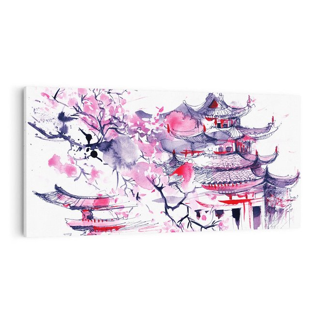 Obraz na płótnie 100x50 - Japońska Serenada: Obraz Azji w Twoim Domu - Japonia, obraz