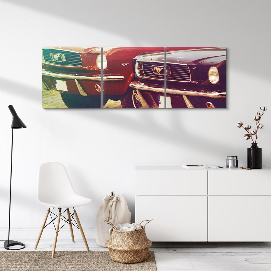 Obraz na płótnie 150x50 - Mustang - Muscle Car Retro - mustang, muscle car