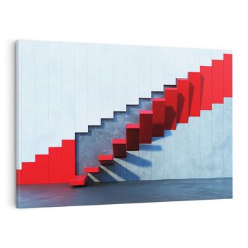 Obraz na płótnie 120x80 - Schody w abstrakcyjnej podróży - schody, abstrakcja