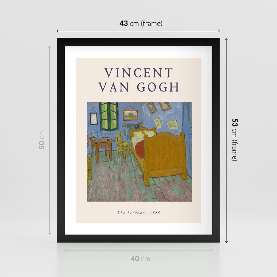 Plakat w ramie 40x50 - Reprodukcja van Gogha - vincent van gogh, reprodukcja - rama czarna