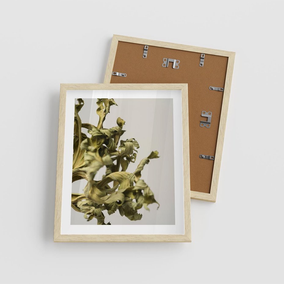 Plakat w ramie 40x50 - Odejście pory deszczowej - suche, trawy - rama drewno