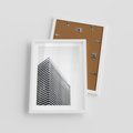 Plakat w ramie 30x40 - Wzorce Wysokości - architektura, wysoki wieżowiec - rama biała