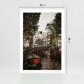 Plakat bez ramy 21x30 - Jesienne Uroki Holandii: Kanały i Most - Holandia, kanały