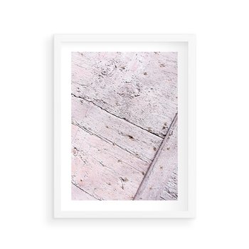 Plakat w ramie 50x70 - Nowoczesna Elegancja - beton, struktura - rama biała