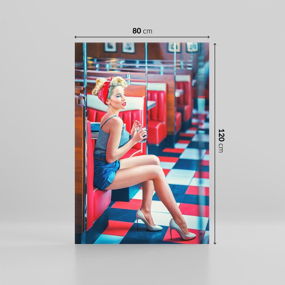Obraz na płótnie 80x120 - Stylowa Elegancja - retro, pinup