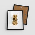 Plakat w ramie 40x50 - Ekskluzywny Akcent - złoty, ananas - rama czarna