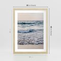 Plakat w ramie 30x40 - Malowniczy Nadmorski Krajobraz - morze, fale - rama drewno