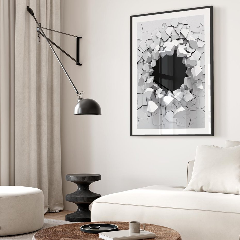 Plakat w ramie 30x40 - Nowoczesna Abstrakcja - grafika, nowoczesna - rama czarna