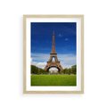 Plakat w ramie 30x40 - Eiffla: symbole Paryża - Eiffla, Paryż - rama drewno