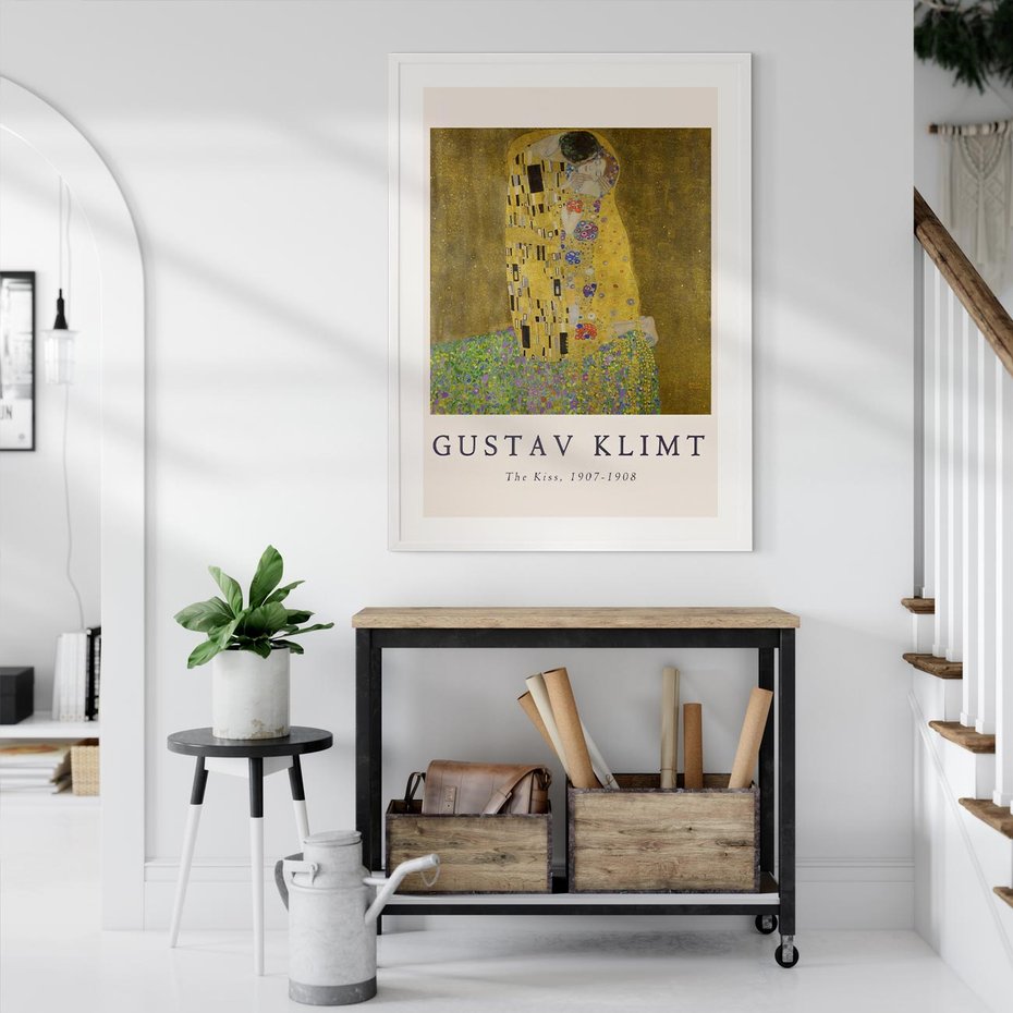 Plakat bez ramy 50x70 - Sztuka Klimta - gustav klimt, pocałunek