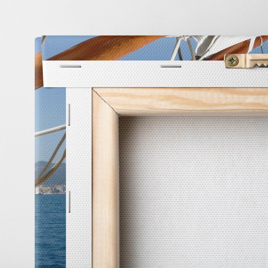 Obraz na płótnie 50x70 - Podróż Morska - statek, ster