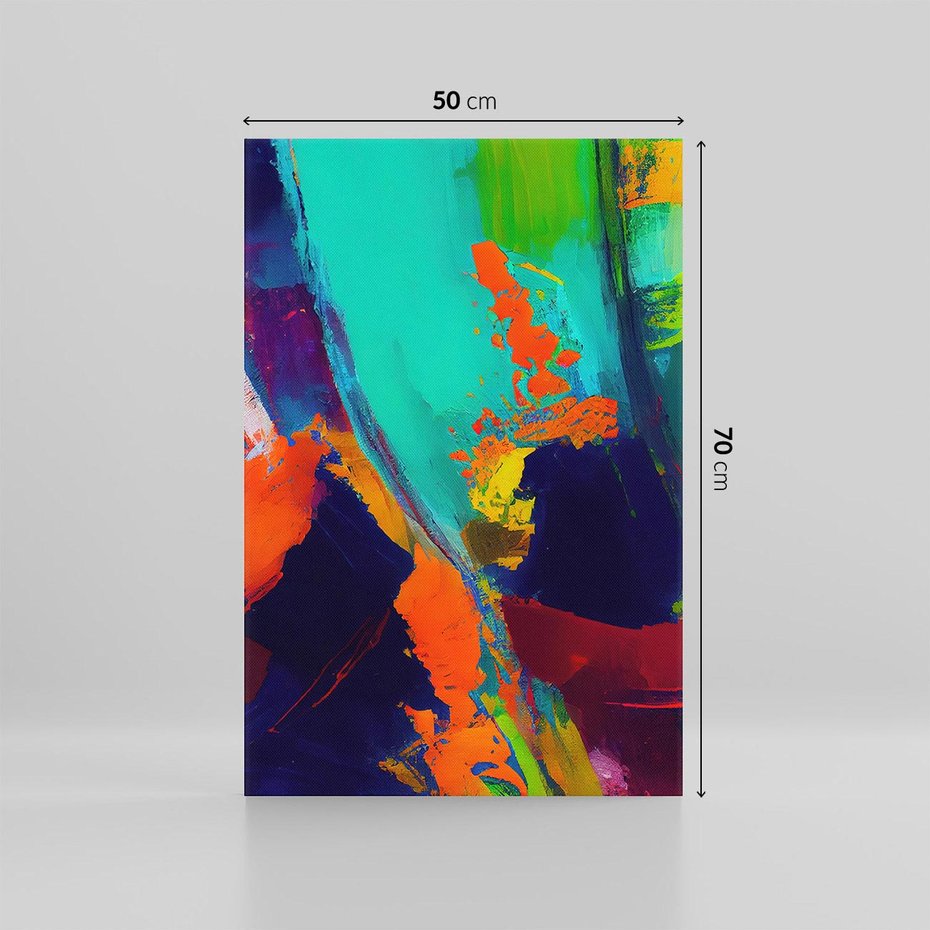 Obraz na płótnie 50x70 - Abstrakcyjne wizje czasu - żywe radosne kolory, plamy kolory