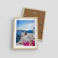 Plakat w ramie 30x40 - Perspektywa na Santorini - Santorini, perspektywa - rama drewno
