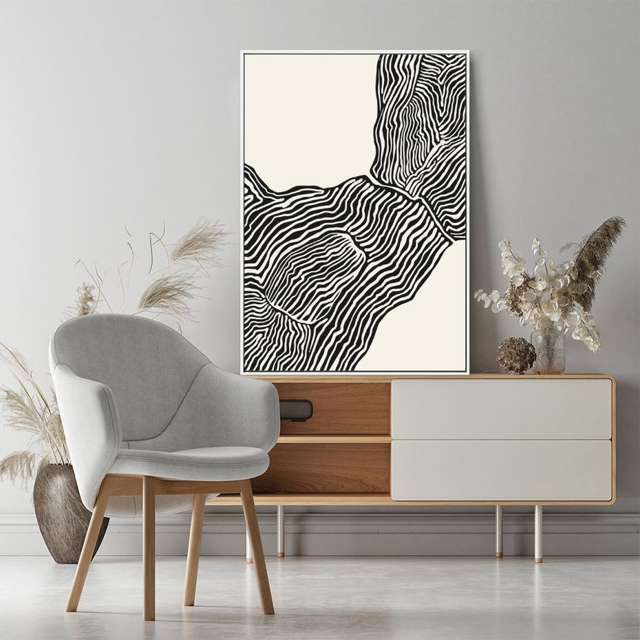 Obraz w ramie 70x100 - Podróżne Impresje - boho plakat, rycina - rama biała