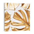 Obraz na płótnie 40x40 - Siła Natury - złote, liście