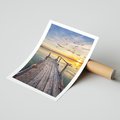 Plakat bez ramy 30x40 - Spokojny pomost nad jeziorem - pomost, jezioro