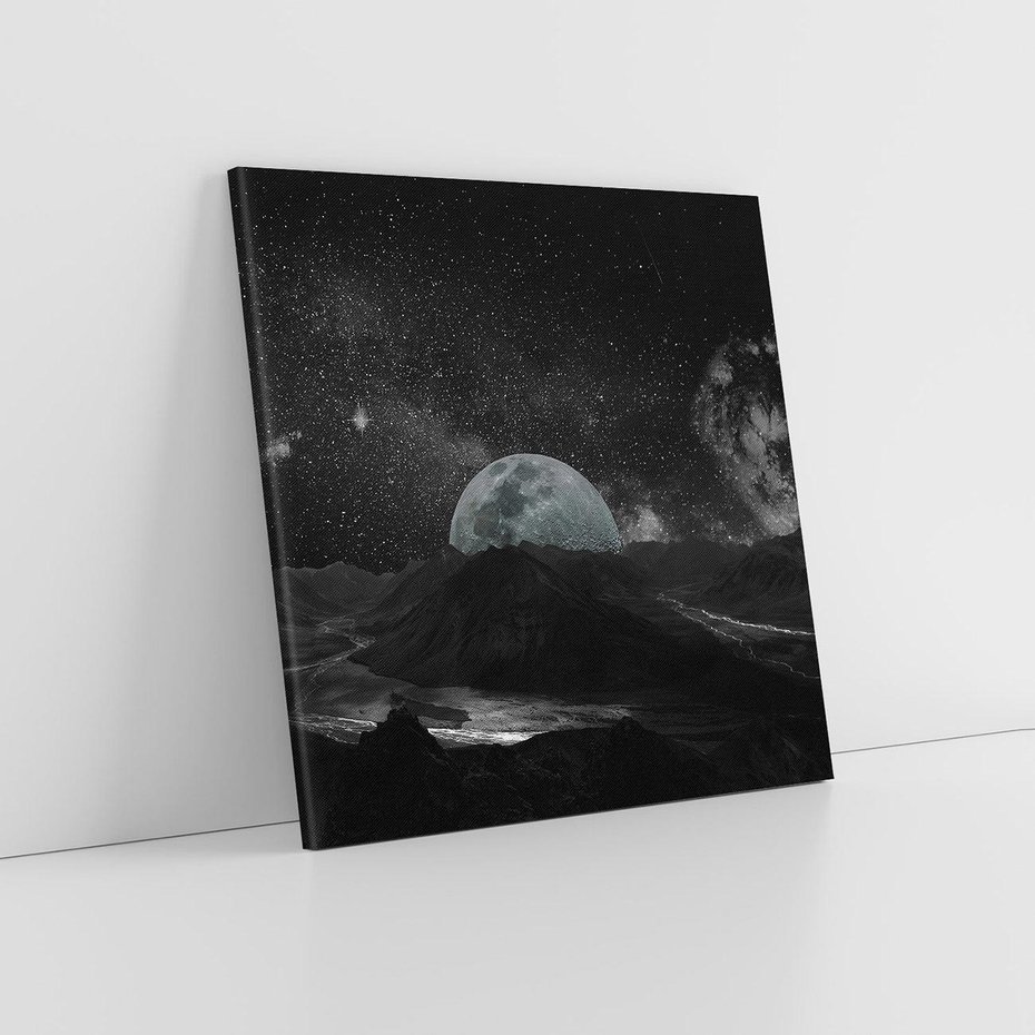 Obraz na płótnie 60x60 - Kosmiczne piękno: ziemia z lotu ptaka - kosmos, ziemia