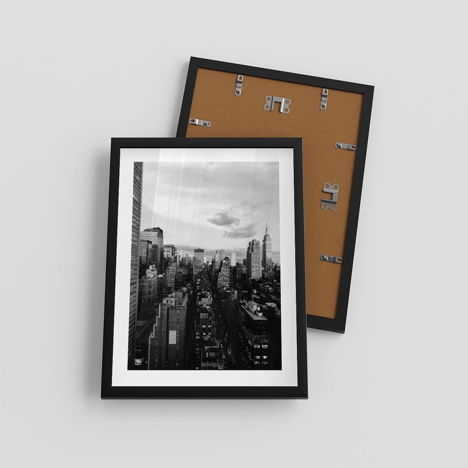 Plakat w ramie 30x40 - Wibracje Miejskiego Życia - miasto, wieżowce - rama czarna