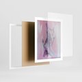 Plakat w ramie 40x50 - Splecione - obraz olejny, pastelowe kolory - rama biała