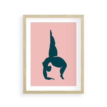 Plakat w ramie 40x50 - Zaklęte Wzory - abstrakcja, kobieca sylwetka - rama drewno