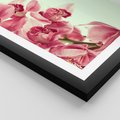 Plakat w ramie 40x50 - Orchidea - delikatne kwiaty - orchidea, kwiaty - rama czarna