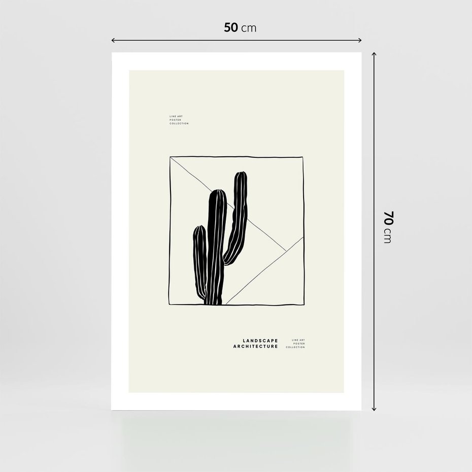 Plakat bez ramy 50x70 - Zaklęta roślinna ekspresja - nowoczesna sztuka, minimalistyczny styl