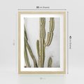 Plakat w ramie 30x40 - Kaktus w Stylu Boho - kaktus, roślina tropikalna - rama drewno