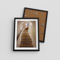 Plakat w ramie 30x40 - Schody Wymiarów - schody, tunel - rama czarna