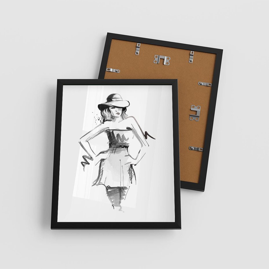 Plakat w ramie 40x50 - Piękno mody i urody - beauty, fashion - rama czarna