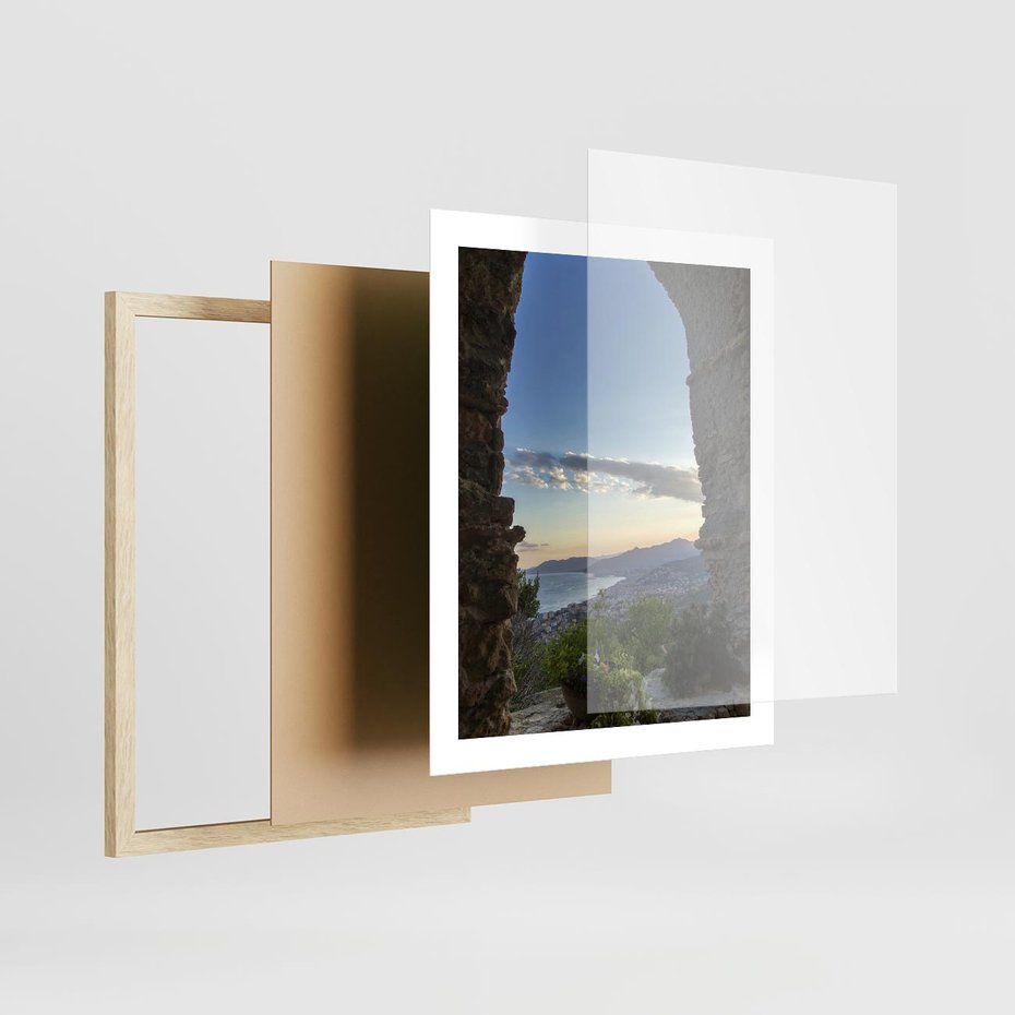 Plakat w ramie 40x50 - Pejzaż w perspektywie - pejzaż, perspektywa - rama drewno