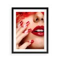 Plakat w ramie 40x50 - Piękno manicure: kolory i elegancja - paznokcie, manicure - rama czarna