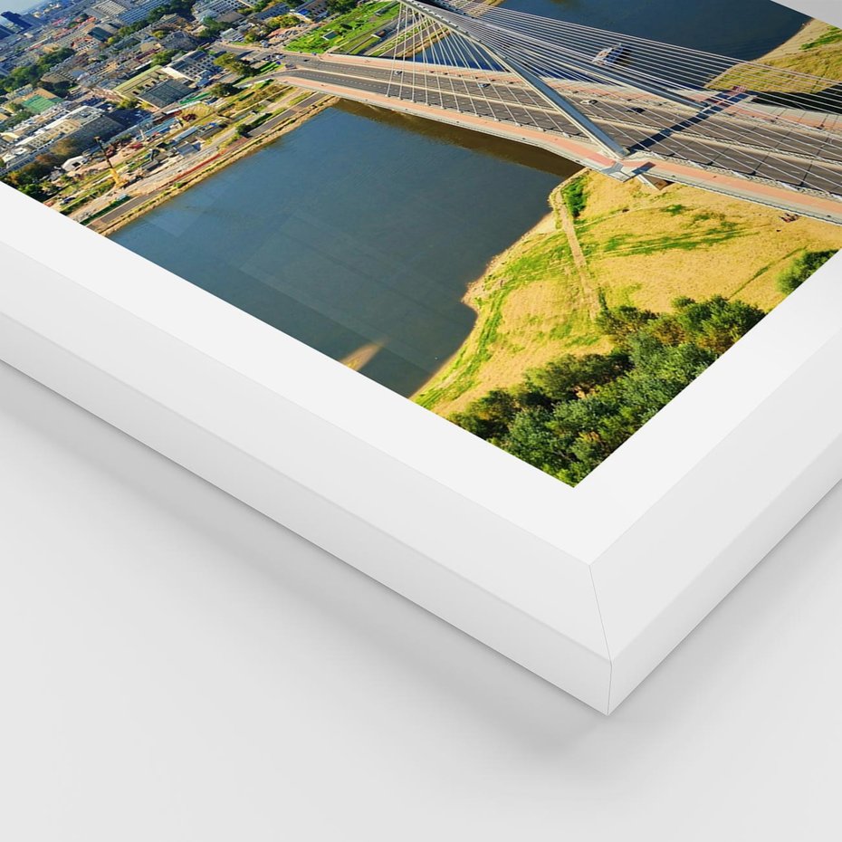 Plakat w ramie 30x40 - Most w metropolii - most, miato - rama biała