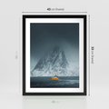 Plakat w ramie 40x50 - Skandynawski pejzaż - skadynawski, pejzaż - rama czarna