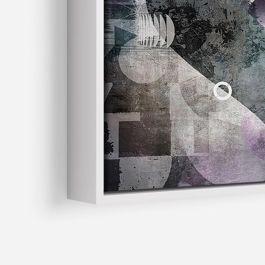 Obraz w ramie 100x70 - Nocne opowieści w barwach - typografia, abstrakcja - rama biała