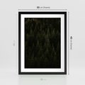 Plakat w ramie 30x40 - Ciemny las iglasty - las, iglasty - rama czarna