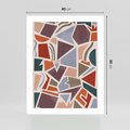 Plakat bez ramy 40x50 - Intrygujące Rozbicie - gemoetryczne kształty, mozaika