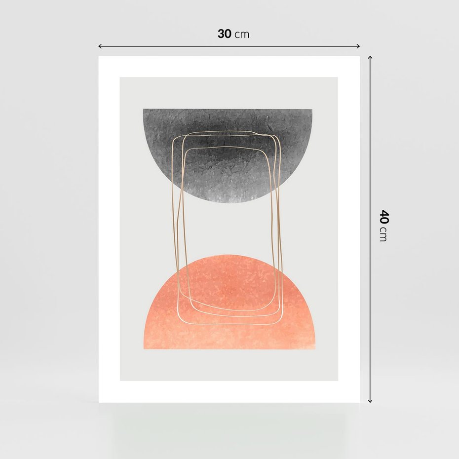 Plakat bez ramy 30x40 - Sztuka Abstrakcji - minimalistyczny boho obraz, abstrakcyjny